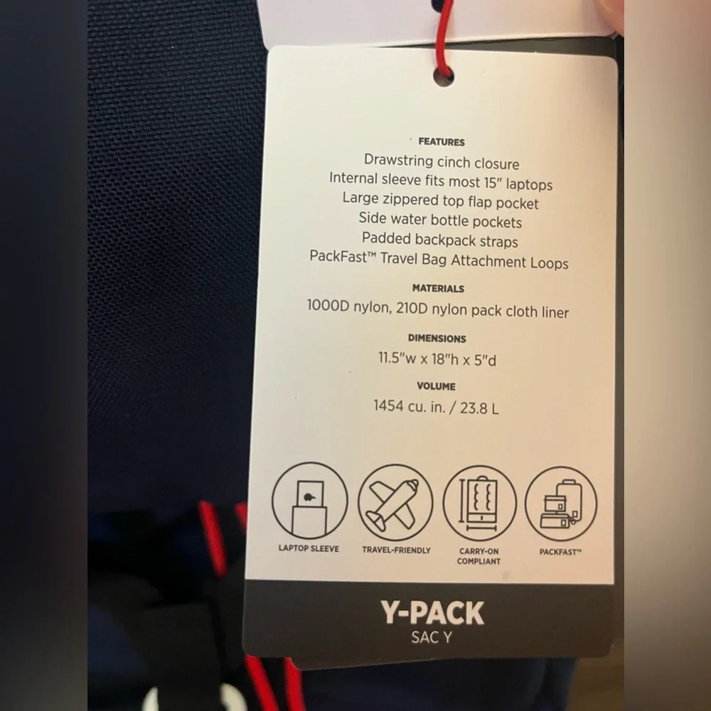 Topo Designs Y-Pack Backpack in Navy Blue